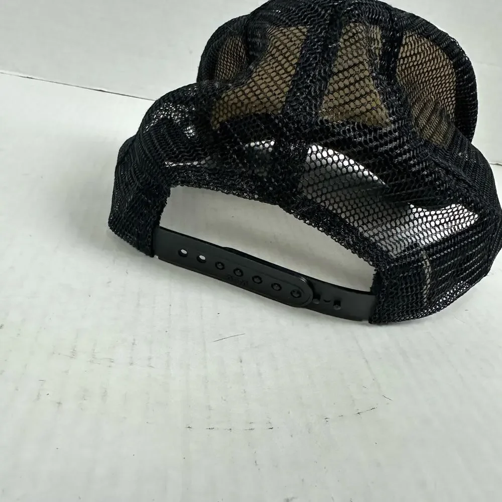 Great Smoky Mountains Black White Mesh Trucker Hat Otto Cap Snapback Baseball